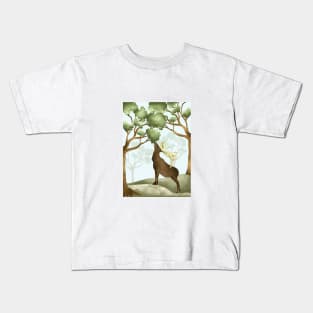 Big Horned Deer Kids T-Shirt